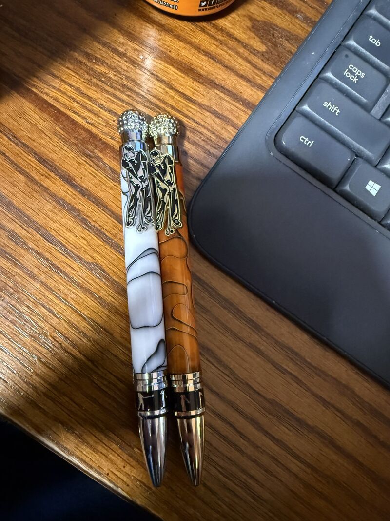 Handcrafted wood and resin pens